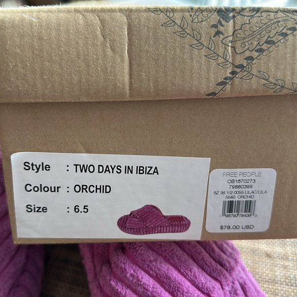 FREE PEOPLE Two Days In Ibiza Platform Sandals/Slippers Orchid SIZE 6 NEW IN BOX - Picture 4 of 4